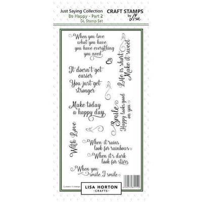 Lisa Horton Crafts DL Stamp Set - Just Saying Collection - Be Happy Part 2