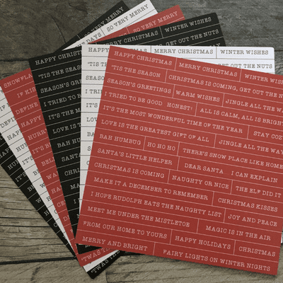 Lisa Horton Crafts - Wordage Sheets Festive