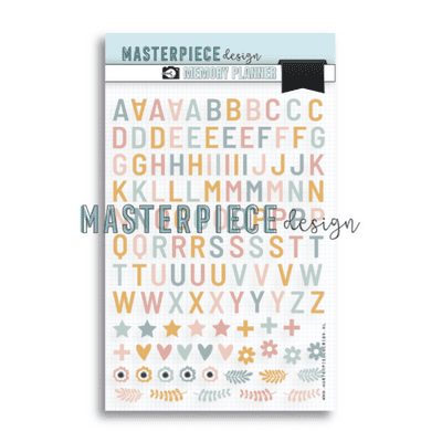 Masterpiece A5 Puffy Stickers - Alphabet
