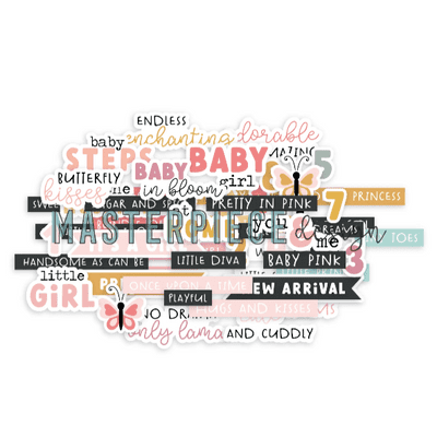 Masterpiece Die-cuts - Baby Girl Text
