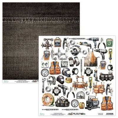 Mintay 12x12 Paper Mr Fix It 09