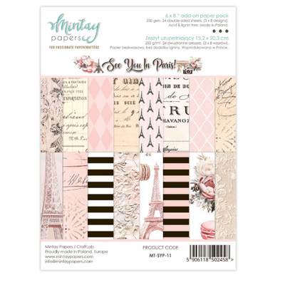 Mintay 6x8 Add On Paper Pack - See You In Paris