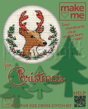 Mouseloft Mini Cross Stitch Kit - Make Me For Christmas - Christmas Stag