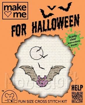 Mouseloft Mini Cross Stitch Kit - Make Me For Halloween - Bat