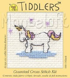Mouseloft Mini Cross Stitch Kit - Tiddlers - Little Unicorn
