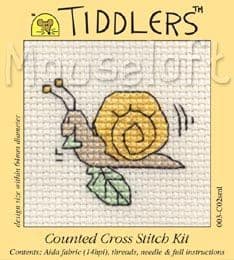 Mouseloft Mini Cross Stitch Kit - Tiddlers - Snail