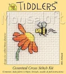 Mouseloft Mini Cross Stitch Kit - Tiddlers - Visiting Bee