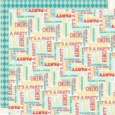 My Mind's Eye 12x12 Paper - Hip Hooray Boy - Celebrate