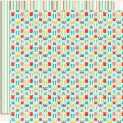 My Mind's Eye 12x12 Paper - Hip Hooray Boy - Wrapped Up