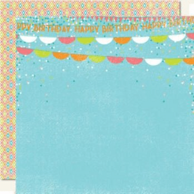 My Mind's Eye 12x12 Paper - Hip Hooray Girl - Confetti