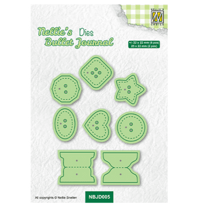 Nellie’s Choice Bullet Journal Dies - Tabs and Buttons