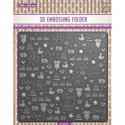 Nellie Snellen 3D Embossing Folder - Baby Things