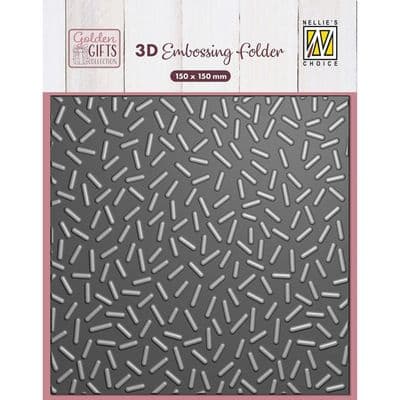 Nellie Snellen 3D Embossing Folder - Golden Gifts Confetti Sprinkles