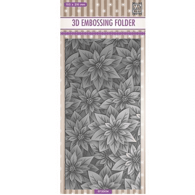 Nellie Snellen 3D Embossing Folder - Poinsettia