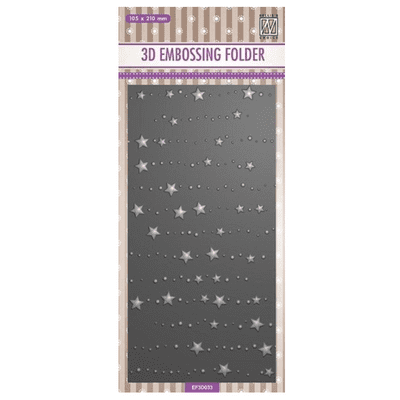Nellie Snellen 3D Embossing Folder - Stars & Dots