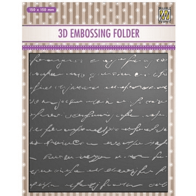 Nellie Snellen 3D Embossing Folder - Writing