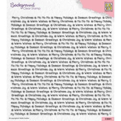 Nellie Snellen - Background Clear Stamp -  Christmas Text