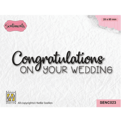 Nellie Snellen - Sentiment Clear Stamp -  Congratulations