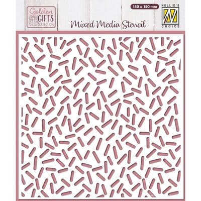 Nellies Choice Mixed Media Stencils - Golden Gifts Confetti Sprinkles