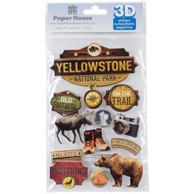 Paper House 3D Stickers - Yellowstone