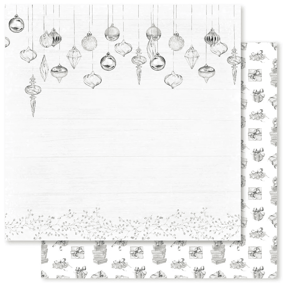 Paper rose 12x12 paper silver bells 1 e