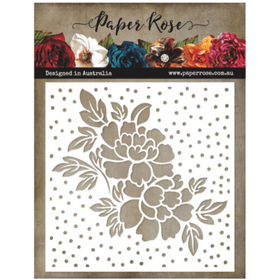 Paper Rose 6x6 Stencil - Big Bloom