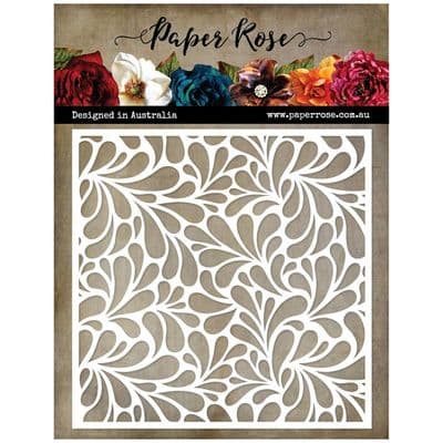 Paper Rose 6x6 Stencil - Big Drops