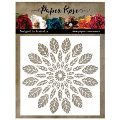 Paper Rose 6x6 Stencil - Leaf Mandala