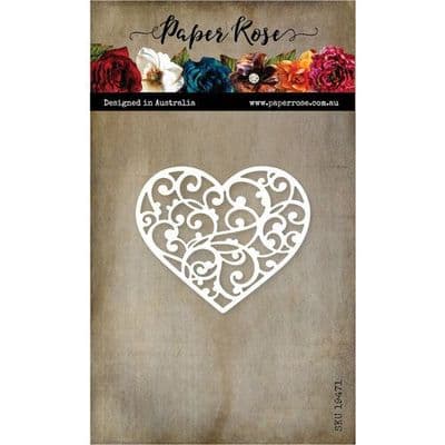 Paper Rose Cutting Die - Flourish Heart