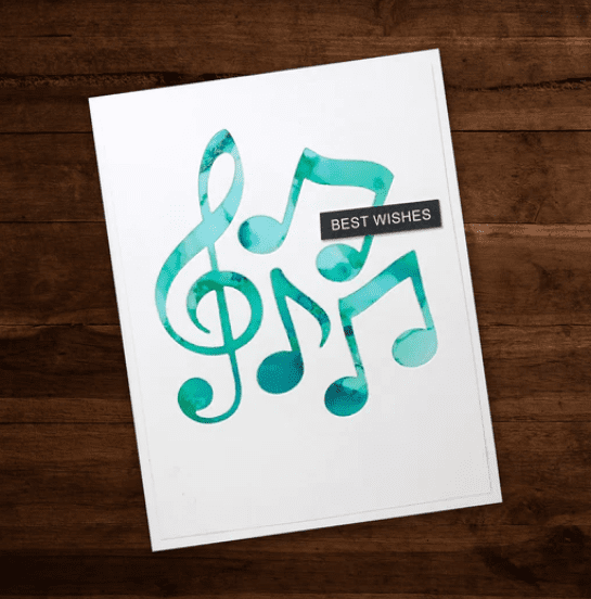 Paper Rose Cutting Die Large Music Notes