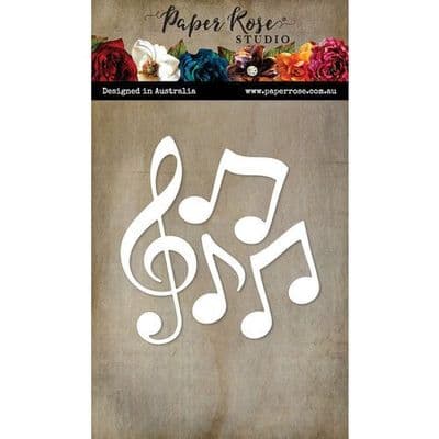 Paper Rose Cutting Die - Large Music Notes