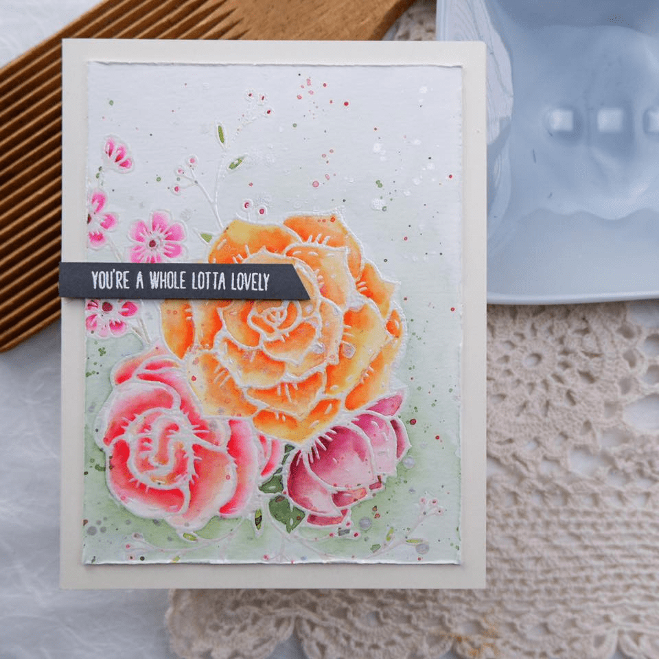Paper Rose Stamp Set - Beautiful Day