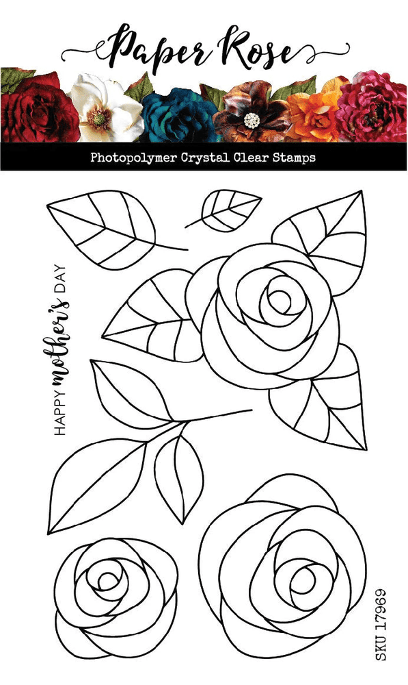 Paper Rose Stamp Set - Ella s Garden Scribble Roses