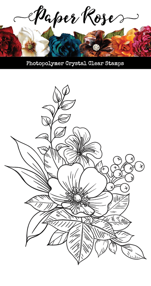 Paper Rose Stamp Set - Hayley s Bouquet