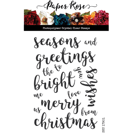 Paper Rose Stamp Set - Sentiments 1