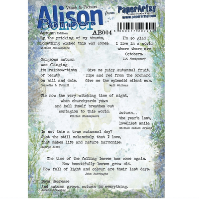 PaperArtsy Alison Bomber 04: Autumn Edition: Mounted Rubber Stamp Set - AB004 was EAB04