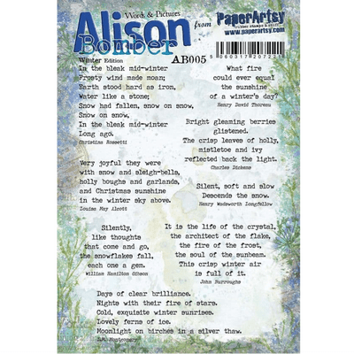 PaperArtsy Alison Bomber 05: Winter Edition: Mounted Rubber Stamp Set - AB005 was EAB05