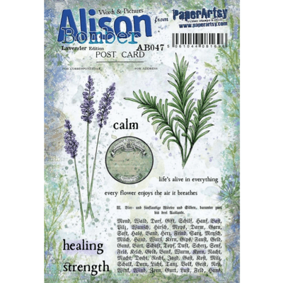 PaperArtsy Alison Bomber 47: Lavender Edition - AB047 was EAB47 Mounted Rubber Stamp