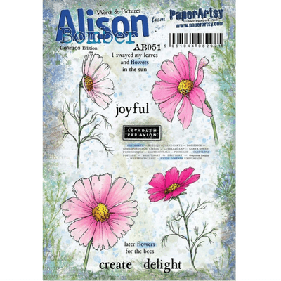 PaperArtsy Alison Bomber 51: Cosmos Edition - AB051 was EAB51 Mounted Rubber Stamp