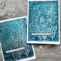 PaperArtsy Alison Bomber 54: Twisted Branches Edition - AB054 was EAB54 Mounted Rubber Stamp