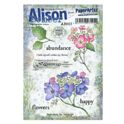 PaperArtsy Alison Bomber 57: Hydrangea Edition - AB057 Mounted Rubber Stamp