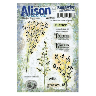 PaperArtsy Alison Bomber 58: Meadow Grass Edition - AB058 Mounted Rubber Stamp