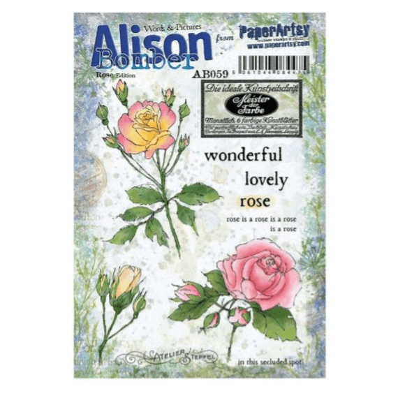 PaperArtsy Alison Bomber 59: Rose Edition - AB059 Mounted Rubber Stamp