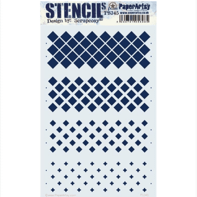 PaperArtsy E³ Stencil Large - Scrapcosy 345 - PS345