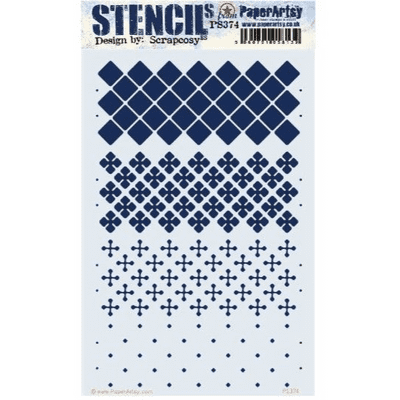 PaperArtsy E³ Stencil Large - Scrapcosy 374 - PS374