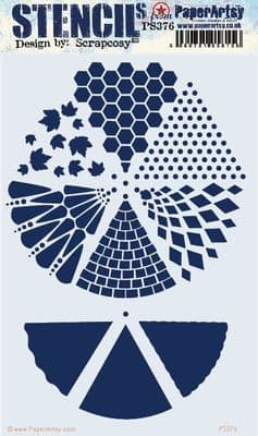 PaperArtsy E³ Stencil Large - Scrapcosy 376 - PS376