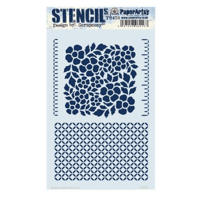PaperArtsy E³ Stencil Large - Scrapcosy 470 - PS470