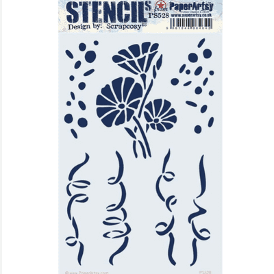PaperArtsy E³ Stencil Large - Scrapcosy 528 - PS528