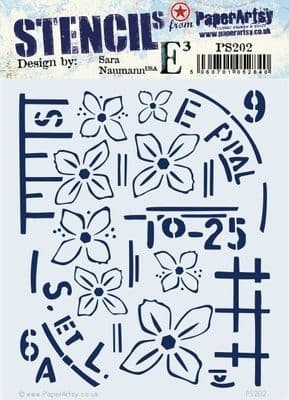 PaperArtsy E³ Stencil - Sara Naumann {ESN} 202 - PS202