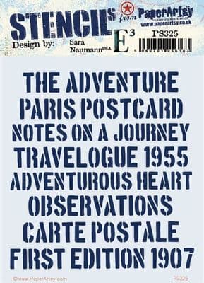 PaperArtsy E³ Stencil - Sara Naumann {ESN} 325 - PS325